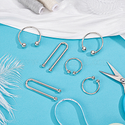 18 шт. 3 стиля U-образные литые зажимы для бикини с пряжками&nbsp;AJEW-PH0006-72