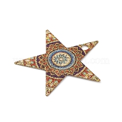 Геометрические сплав листовой печатный кулон серьги аксессуары&nbsp;LS-PALLOY-E139-01G-02