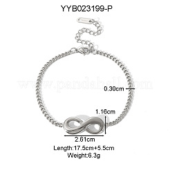 Элегантные браслеты из нержавеющей стали 304 с цепочкой бесконечности&nbsp;FI6719-2