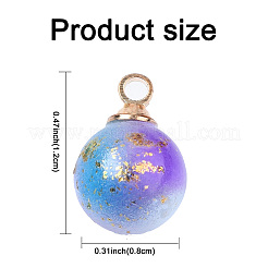 30 шт. двухцветные прозрачные стеклянные подвески&nbsp;GLAA-FP0001-37