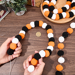 4шт. шар из помпона с полиэфирным шнуром для подвешивания баннеров&nbsp;AJEW-CP0009-76A