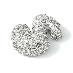 Подвески из латуни с покрытием из прозрачного кубического циркония&nbsp;KK-S378-01P-S