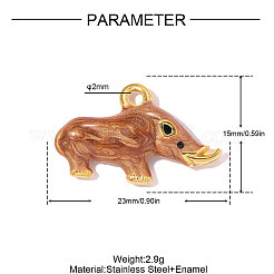 Подвески из нержавеющей стали 304 с эмалью&nbsp;STAS-OY011-92G