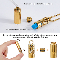 2 шт. 2 стиля ожерелья из нержавеющей стали в виде флаконов духов&nbsp;NJEW-FH0001-29A