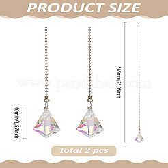 2 шт. стеклянные подвески для потолочного вентилятора&nbsp;HJEW-LP00053