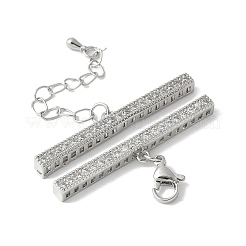 Удлинитель цепи из латуни с кубическим цирконием&nbsp;KK-F893-01P