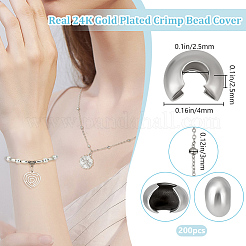 300 шт. крышки для обжимных бусин из нержавеющей стали 304 STAS-BBC0005-68