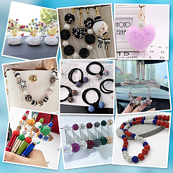 100 шт. бусины из полимерной глины со стразами&nbsp;RB-PH0001-38B