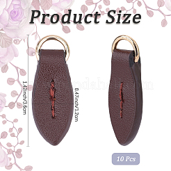 10 шт. головки молнии из коровьей кожи&nbsp;PURS-CL0001-19C