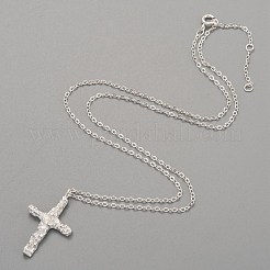 925 подвесные стерлингового серебра ожерелья&nbsp;NJEW-H209-12P