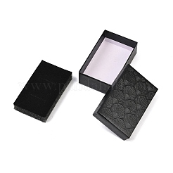 Упаковочные коробки для ювелирных изделий из фактурной бумаги с черной губкой внутри.&nbsp;CON-B013-03