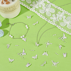 80 шт. 8 стиля наборы для самостоятельного изготовления украшений в виде бабочек&nbsp;FIND-WR0012-21