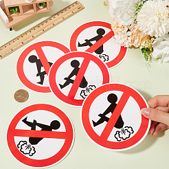 ПВХ наклейки с надписью «Нет пердежу»&nbsp;AJEW-WH20006-101A