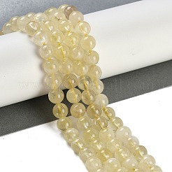 Нити из натуральных бусин лимонного кварца (обработанных нагреванием)&nbsp;G-H062-A01-02