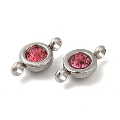 Шармы-подвески из нержавеющей стали 304 с одним коннектором из стразов&nbsp;STAS-E194-13P-16