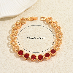 Винтажные латунные браслеты-цепочки с микропаве из кубических цирконий для женщин&nbsp;YS3082