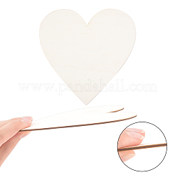 Незаконченная деревянная форма выреза сердца&nbsp;LS-WOOD-WH0101-37D