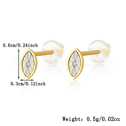 Милые и нежные серьги-гвоздики из стерлингового серебра s925 с прозрачными кубическими цирконами JU6999