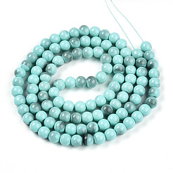 Выпечка окрашенные стеклянные бусины пряди&nbsp;DGLA-N013-8mm-04