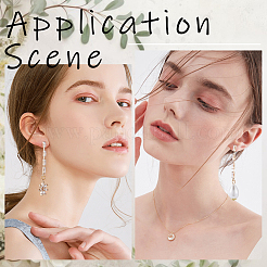 6 шт. латунная фурнитура для сережек-гвоздиков с кисточками из прозрачного кубического циркония&nbsp;DIY-CN0002-77