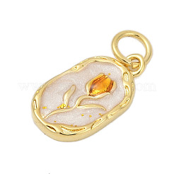 Латунь эмаль подвески&nbsp;KK-U068-05G-01