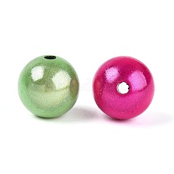 Лакированные бусины из акрила &nbsp;MACR-Q154-14mm-01M-01