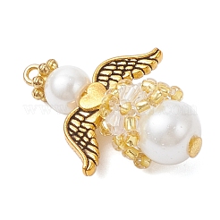 8 шт. подвески из двухцветного перламутрового стекла и жемчуга&nbsp;PALLOY-MZ00978