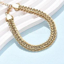 Браслеты из нержавеющей стали 304 пшеничные цепочки для женщин&nbsp;BJEW-C103-04G