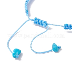 Регулируемые плетеные браслеты из натуральных и синтетических камней для женщин&nbsp;BJEW-JB10994-02