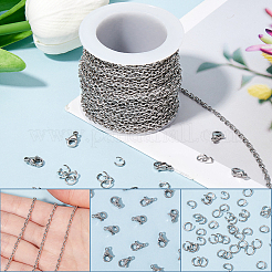 Наборы для изготовления ожерелий из цепочек из нержавеющей стали 304&nbsp;FIND-SC0012-52P