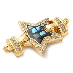 Покрытие стойки латунь микро-паве подвески со звездочкой из кубического циркония&nbsp;KK-K385-101G-03