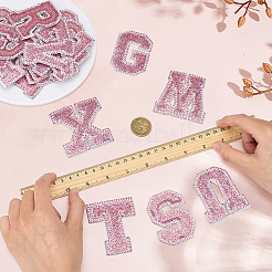 26 шт. блестящая пудра с буквами a~z и пайетками для пришивания на ткань&nbsp;PATC-MA0001-54A