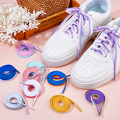 10 пара двухцветных трехцветных мозаичных шнурков цвета макарон из полиэстера&nbsp;FIND-FH0011-99