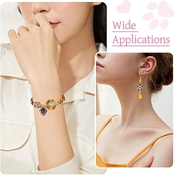 100 шт. 10 вида окрашенных прозрачных акриловых бусин&nbsp;OACR-YW0003-66