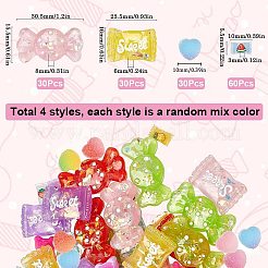 Кабошоны из прозрачной и непрозрачной смолы с конфетной тематикой&nbsp;RESI-SP0001-12