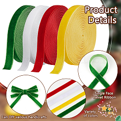 20 ярд двухцветной односторонней бархатной ленты&nbsp;SRIB-PH0001-46A