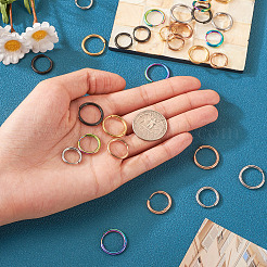 30 шт. 15 стильных серьги-кольца из хирургической нержавеющей стали 316L для девушек и женщин EJEW-TA0001-11