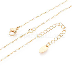 Латунные кабельные цепочки ожерелья для женщин и мужчин&nbsp;KK-B129-30G