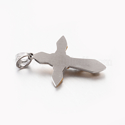 Подвески-кресты с распятием из нержавеющей стали для женщин и мужчин на пасхальную тематику 201 STAS-F010-46G