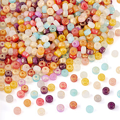 500 шт. окрашенные в духовой технике непрозрачные стеклянные бусины&nbsp;DGLA-TA0001-44