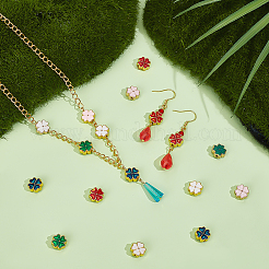 63шт 9 цвета сплава эмалевые бусины FIND-PH0026-74