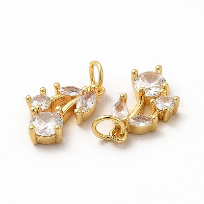 Стойки обшивки латунь микро проложить кубическую прелесть диоксида циркония ZIRC-K089-07G-1