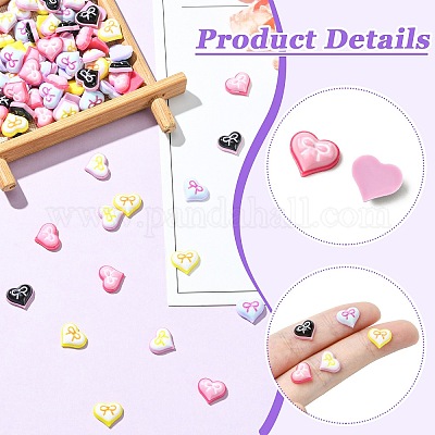 Кабошоны из смолы 100шт 5 цветов&nbsp;MRMJ-CJ0001-31-1