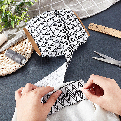 Жаккардовая нейлоновая эластичная лента в этническом стиле&nbsp;OCOR-AR0001-42-1