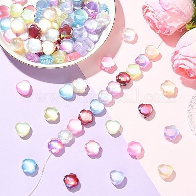 30 шт. 3 вида бусин из смолы с УФ-покрытием&nbsp;RESI-YW0005-80-1