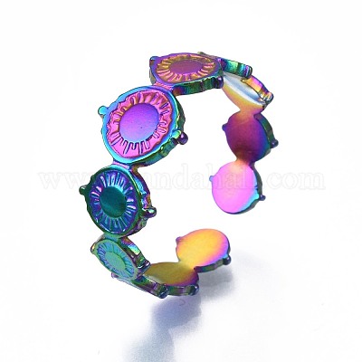 Кольцо-манжета из нержавеющей стали 304 с плоской круглой оберткой&nbsp;RJEW-N038-063-1