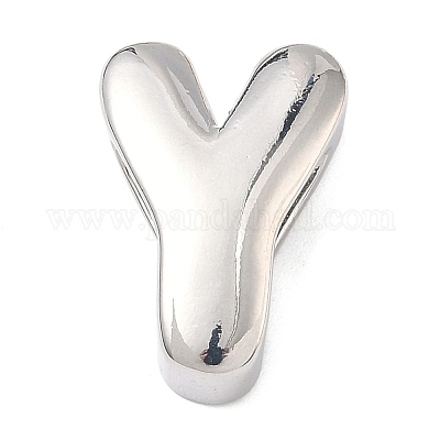 Латунные бусины с инициалами&nbsp;KK-B167-27P-01Y-1