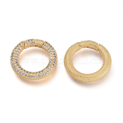 Латунные кольца из микро-паве циркония&nbsp;KK-M206-03G-02-1