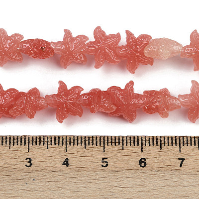 Нити резных бусин синтетического коралла&nbsp;SHEL-K007-18A-1