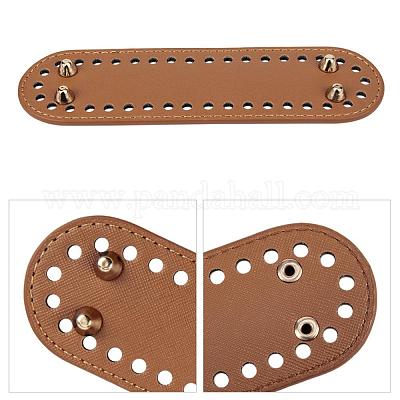 Искусственная кожа овальное длинное дно для вязания сумки&nbsp;FIND-WH0043-56B-1